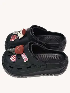 2026 Trendy Korean Retro Holey Shoes for Women, Eva Outer Wear Thick Sole Heel Boost, Beach Sandal Comfortable Closed-Toe Garden Shoe, Daily Commute Versatile
