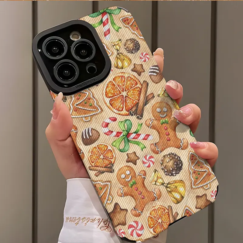 Christmas Doll Gold Cup Design Shockproof Ultra-Thin Phone Case for iPhone 17/16/15/14/13/12/11/plus/pro Max, Dust-Proof Gift Idea, Accessories