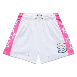 STARS CHENILLE PATCH SHORTS - WHITE