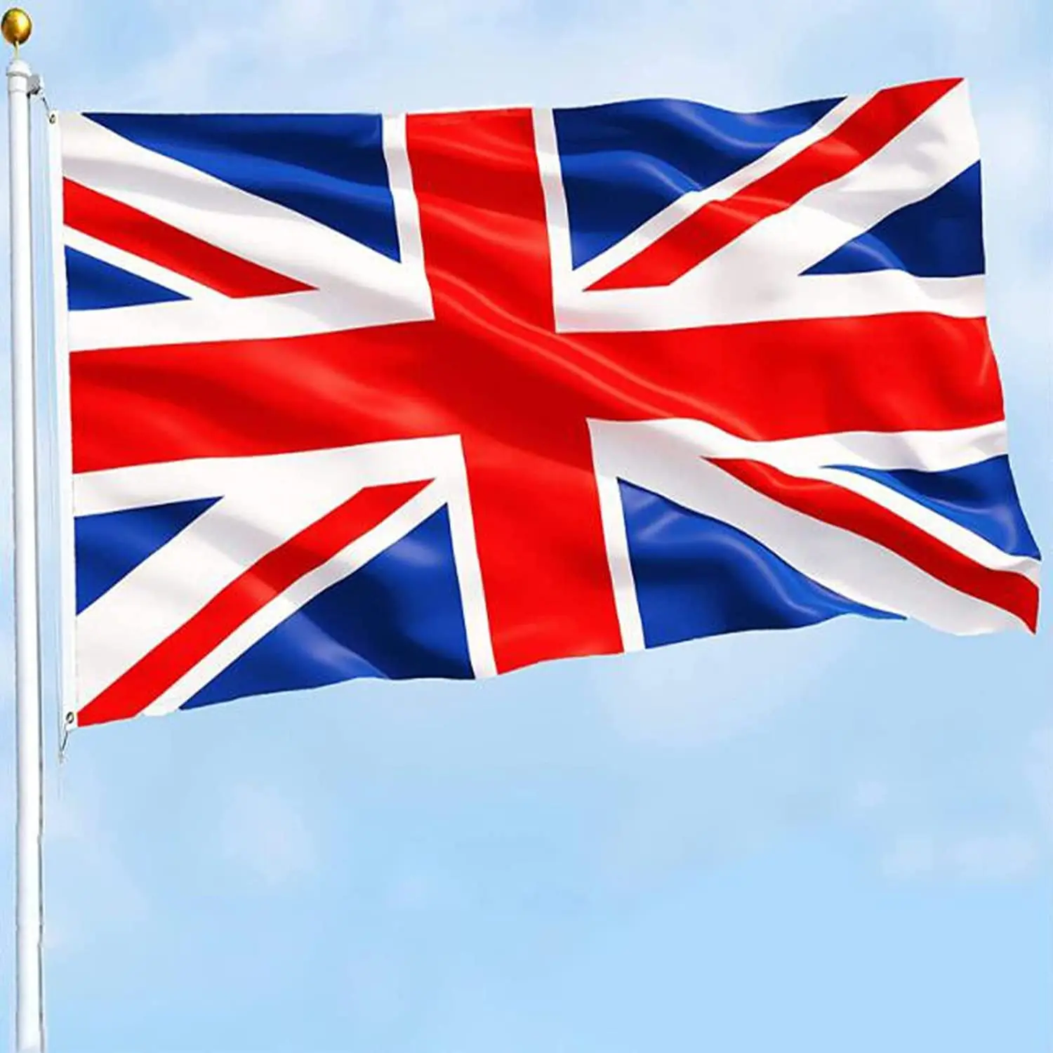 Union Jack 3x5 ft, outdoor decoration - double-sided with brass eyelets, suitable for Olympic party decorations, bars, gardens, street decorations, indoor and outdoor decorations.english, flag
