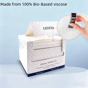 Spring Must-Have Cotton Disposable Facial Wipes, Thick Soft Absorbent Makeup Remover Towels, Unscented Drawstring Boxed Cleansing Cloths for Daily Home Skincare Disposable Face Towel#SummerVibes