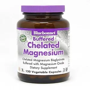 Bluebonnet Nutrition, Buffered Chelated Magnesium, 3 Pack (120 Veggie Caps Each) Nerves, Muscles, Bones, and The Heart