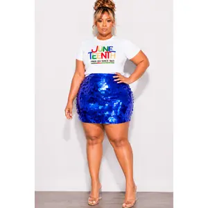 Final Sale Plus Size Fitted White T-Shirt Juneteenth Free-ish Since 1865