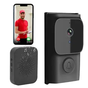 Smart Video Doorbell Camera with Chime, 1080p Smart Video Doorbell, Wireless WiFi Camera, Infrared Night Vision, PIR AI Motion Detection, Remote 2-Way Audio Intercom, Tuya APP Live View, No Subscription Free Cloud Storage, for Home Office Apartment