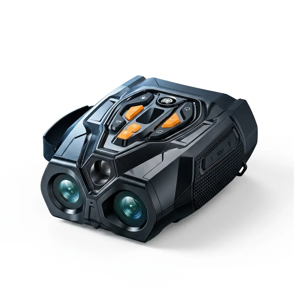 4K Night Vision Binoculars with 4" IPS Screen - 5W IR, 10X Digital Zoom, 2600ft Range, 7-Level & External Flashlight for Outdoor Hunting, Security, Wildlife Observation