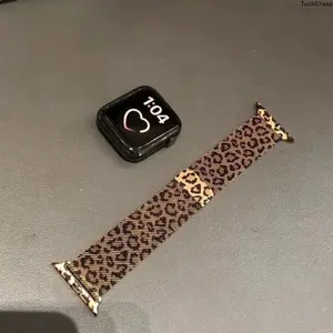 Leopard Print Band for Watch Band Compatible with Apple Watch – Magnetic Closure, Fits 11/10/9/8/SE, One-Second Snap, Wild Style for Spring & Summer