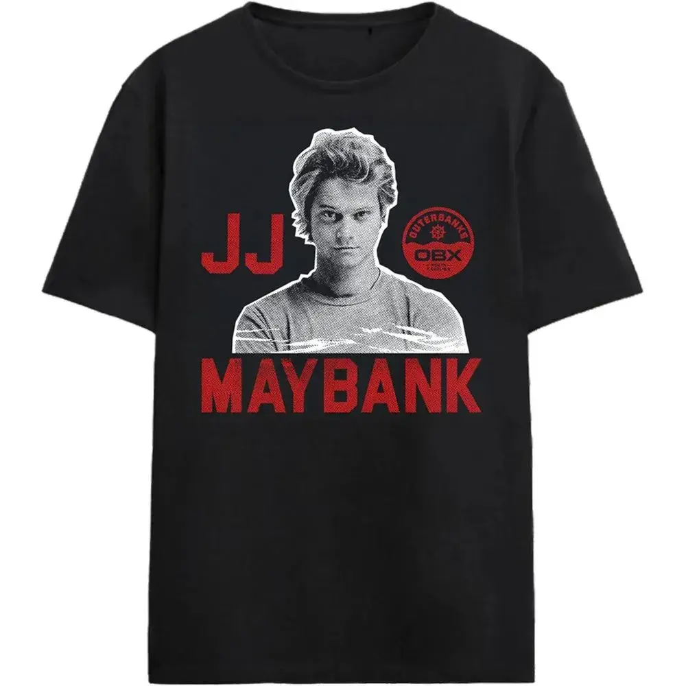 Outer Banks B & W JJ Maybank - Adult short-sleeve T-shirt, black