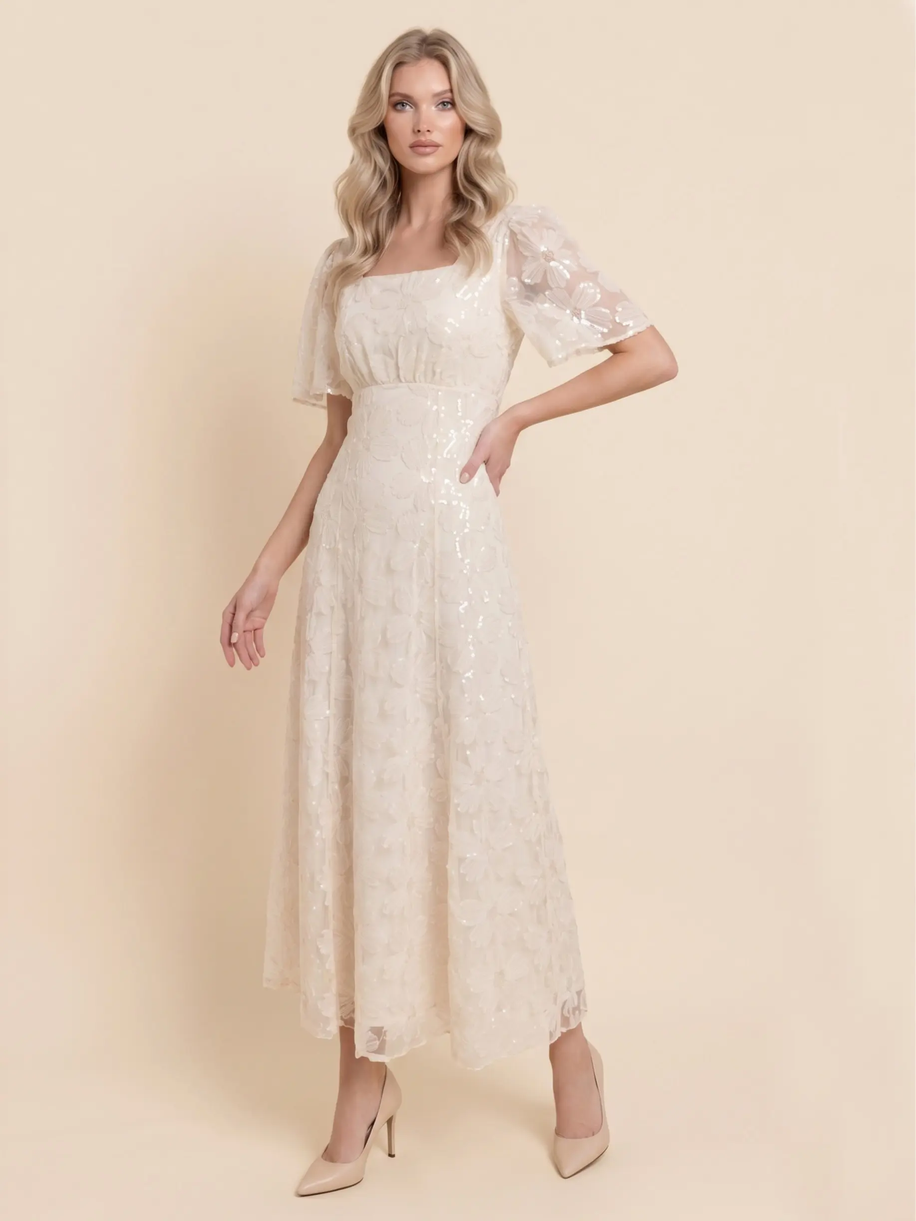 LikeMyChoice 3D Floral Mesh Mermaid Maxi Dress Elegant Formal Wedding Guest Bridesmaid Gown