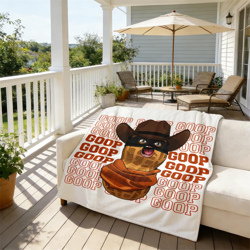 Arc Raiders The Burnt Peanut Goop Meme Blanket Lightweight Throw Blanket Flannel Microfiber Plush Bed Blanket Super Soft Blanket for All-Season Travel Camping Home Rug Suitable for giving as gifts to friends, parents and children