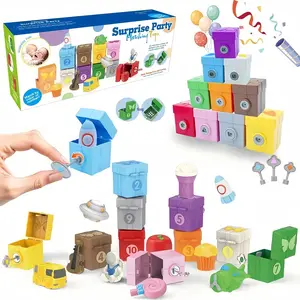 Montessori Learning Toy for 3-Year-Olds, Interactive Number Lock Box with Key, Fine Motor Skills Pre-School Gift, Math Learning Tools, Number Counting Blocks, Birthday Present