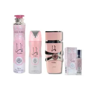 Yara Perfume (3.40z) + yara Deodorant (6.67oz) + yara Air Freshener (10.0 oz) + yara rollon 10ml(0.34oz) from lattafa Perfumes (unisex), Amber Floral Perfume, Fragrance Long Lasting