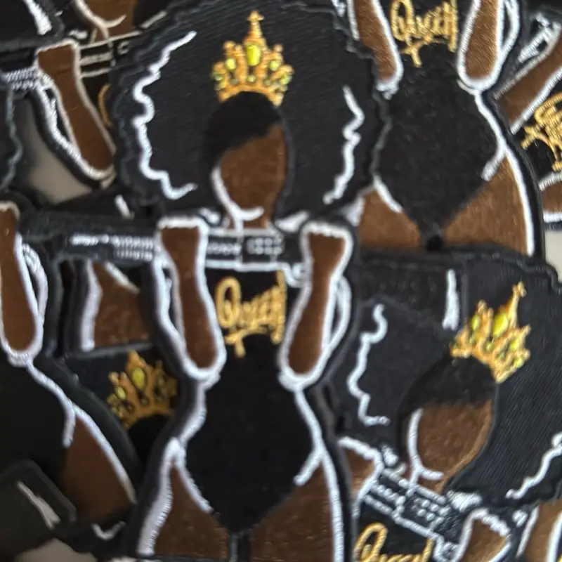 Queen Iron-On Morale Patch - Pump Action Design with Gold Crown