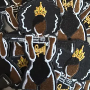 Queen Iron-On Morale Patch - Pump Action Design with Gold Crown