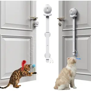 2-in-1 Electric Cat Wand – Rechargeable Auto Indoor Toy, Suction & Hanging Design, 2 Modes (Track Chase + Bounce),Perfect for Kittens & Adult Cats, Ultimate Cat Gift