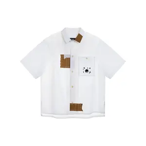 POP MART Hirono Living Wild-Shelter Earthenware Patched Short-sleeved Shirt