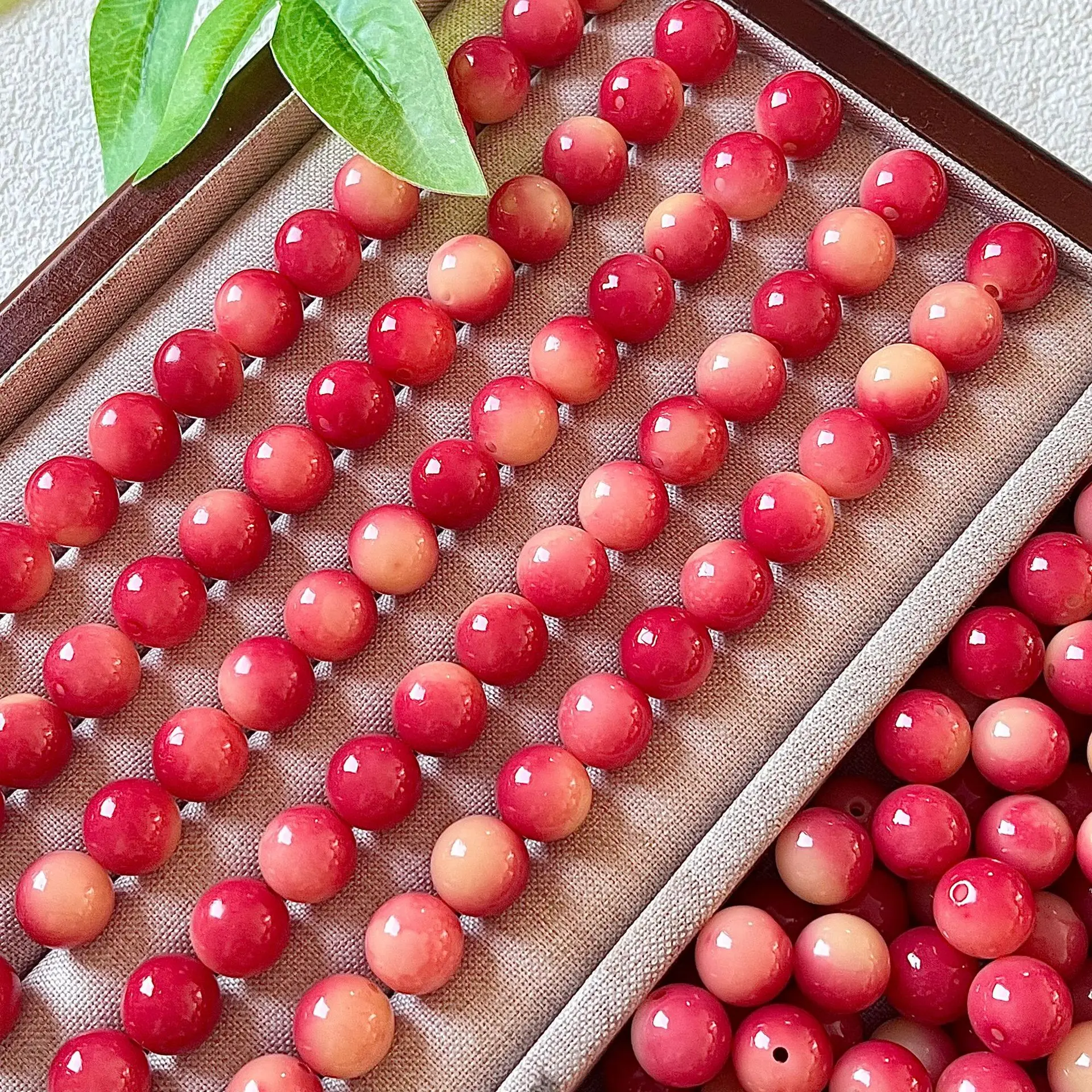 Yangmei Floating Flower Bodhi Root Loose Beads, Wholesale Handmade Beading Material for Students' DIY Bracelets, Natural Stone Beads Charms Accessories for Handcrafting Jewelry