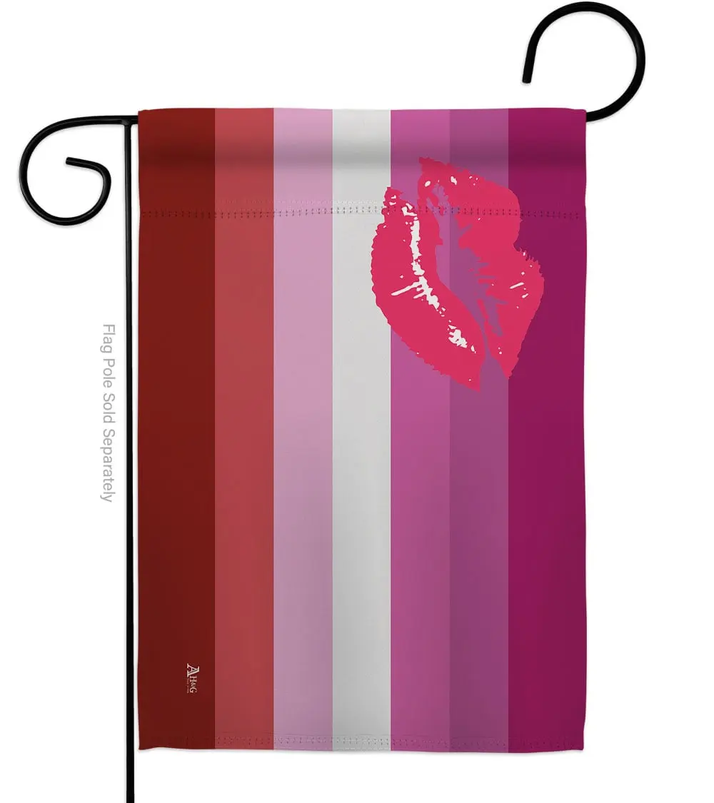 Americana Home & Garden G149014-BO Beautiful Vertical Lipstick Lesbian Pride Support Double-Sided Garden Flag, 13" x 18.5", Readable Both Sides, Soft to the Touch, Horizontal Decorative Banner for Yard House Gift, Yard Gift