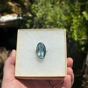 Sterling Silver Abalone Shell Ring | Abalone Shell Jewelry