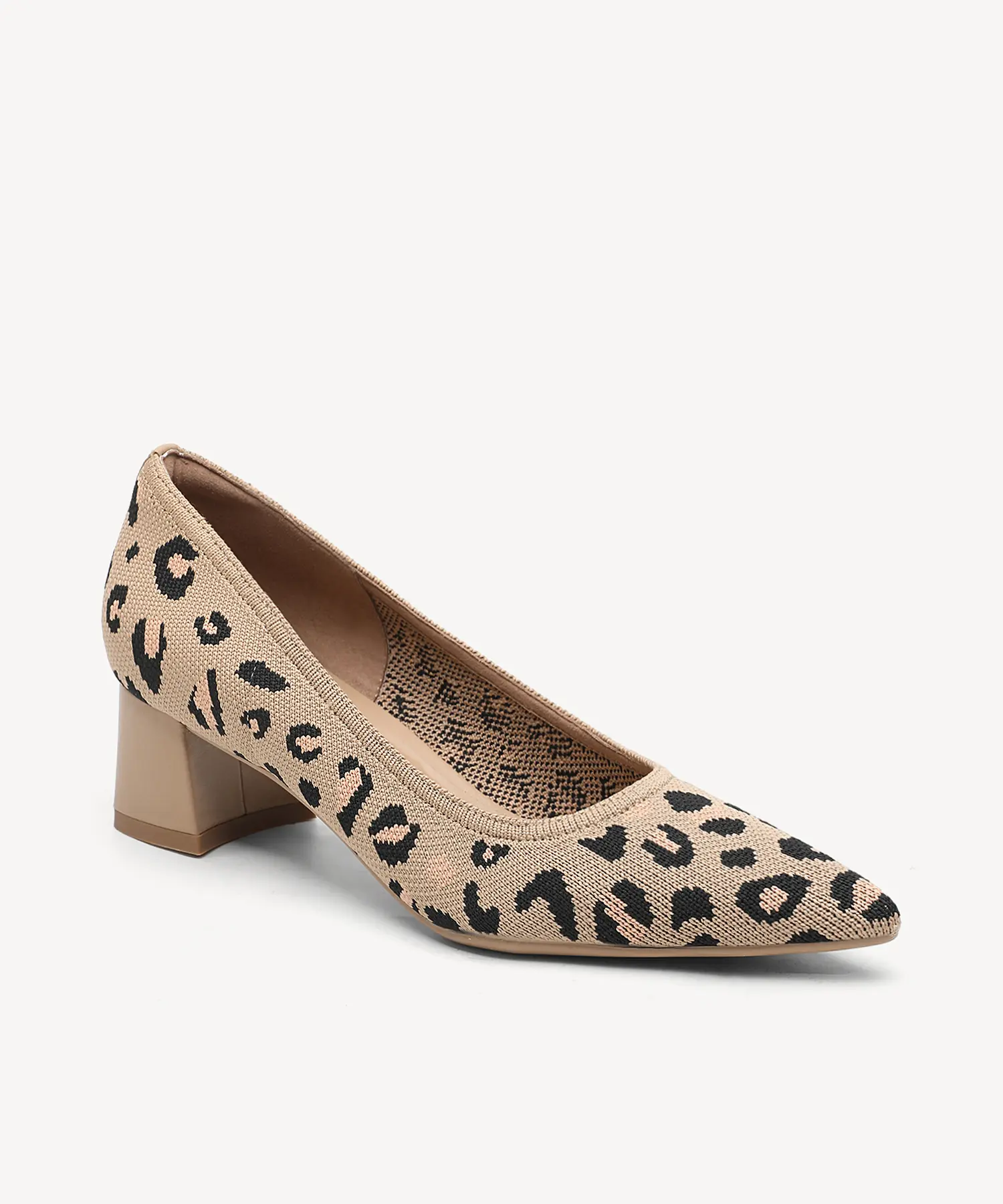 Women's Classy Chunky & Stiletto Dual-Heel Footwear, Cosy Island Solid/Pattern Fly-Woven Pointed-Toe Slip-On High Heels Dress Shoes