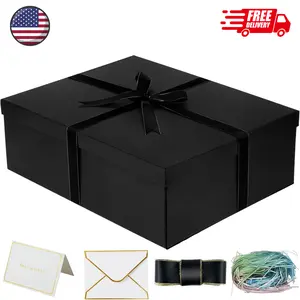 Large Gift Box 16.5x13x5.5 inches,Black Boxes