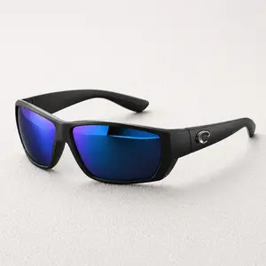 C Style Polarized Sport Sunglasses for Men | Red Tortoise Frame UV400 Fishing Driving Glasses