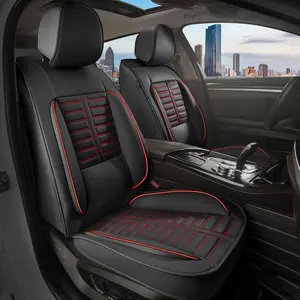 Car Seat Covers Fit for Nissan Frontier 2007-2026 Full Set Leather Seat Covers Set with Lumbar Support Premium Automotive Cushion Protector(5 Seat), Car Seat Cushions