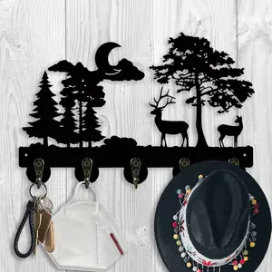 Deer-Shaped Wooden Hook, Animal-Themed Wall-Mounted Organizer, Perfect for Home & Office Décor, Unique Gift Idea for Housewarming Events