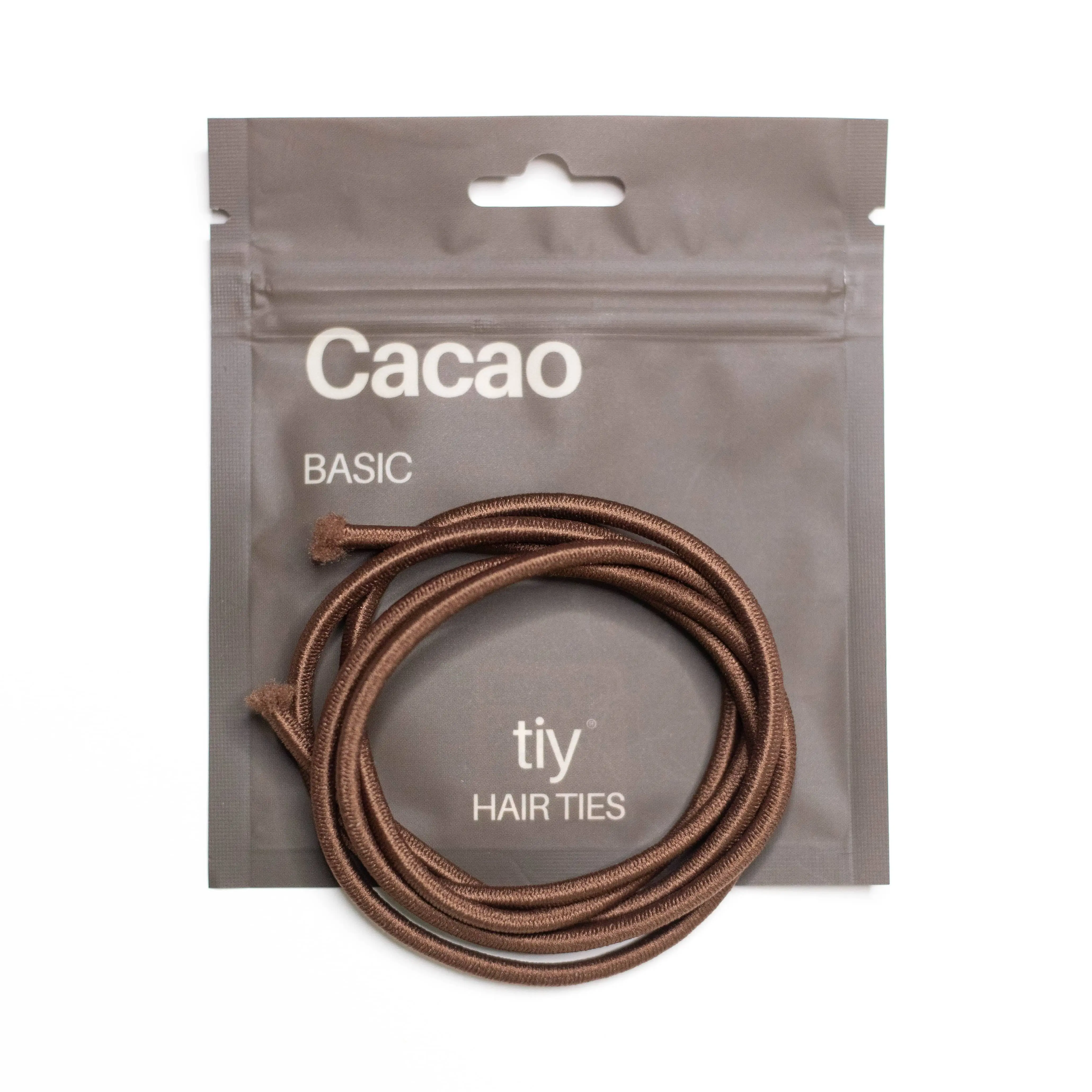 TIY Cacao Basic Hair Tie - 34 Inches Brown Customizable Hair Tie for Any Hair Type - 13x Stronger & 2x Stretchier Than Regular Hair Ties