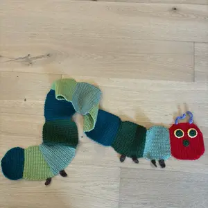 Crochet Very hungry caterpillar scarf