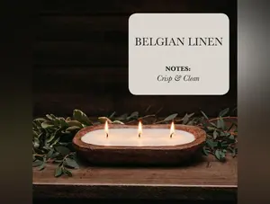 3-Wick Dough Bowl Soy Candle - Belgian Linen