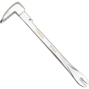 10'' Nail Puller Cats Paw Pry Bar, High-Carbon Steel Mini Crowbar for Home Remolding & Woodworking Prying, Scraping, Lifting, Pulling