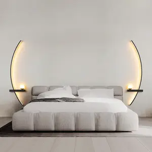 1 Pair Bedroom Wall Lights, 31.5in Led Warm Light Wall Lamps for Bedroom, Modern Wall Sconces Set of Two, Wall Sconces Wall Lights for Living Room Bedside Light, With Plug in Cord Switch