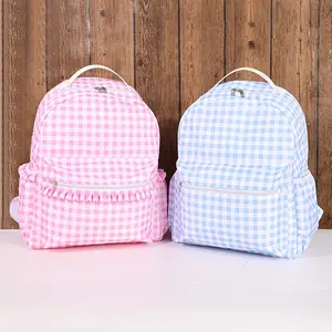 Large Capacity Checkered Plaid Lace Backpack - New Cute Student Casual Versatile for Student Travel