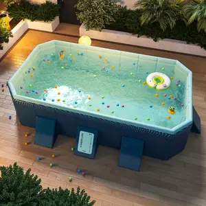 2.1m PVC folding pool (not inflatable) bathes and cools in summer, suitable for outdoor patio beach garden 2.1m PVC folding pool (not inflatable) bathes and cools in summer, suitable for outdoor patio beach garden
