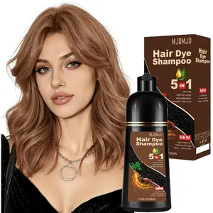 Light Brown Hair Dye Shampoo 5 in 1,Magic Dye Colors in Minutes-Long Lasting & Easy to Use,Herbal Hair Color Shampoo champu con tinte para canas 200ml