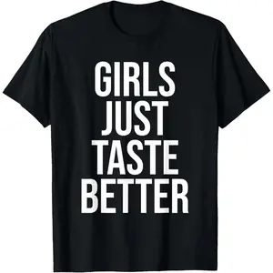 Cotton Funny Lesbian Gay Pride Girls Just Taste Better T-Shirt