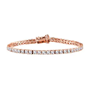 SHOP LC Moissanite Tennis Bracelets for Women Platinum/Gold Over 925 Sterling Silver Moissanite Bracelets for Women (6.50-8.0 In) 4.90 ctw Birthday Gifts for Women