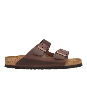 BIRKENSTOCK Mens Arizona Soft Footbed Oiled Leather Casual Sandals Casual - Brown