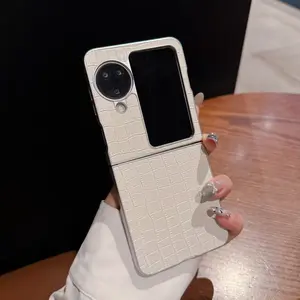 Suitable for OPPO Find N3 Flip Metallic paint Alligator leather pattern Anti-drop mobile phone case OPPO Find N2 Flip up and down all-inclusive fashionable and atmospheric new model