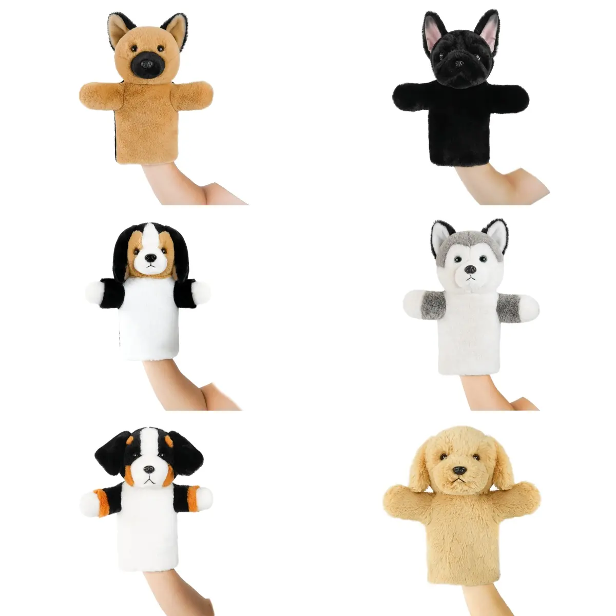 Dog Hand Puppet Plush Dog Puppets for Kids and Adults Animal Puppet Toy for Toddlers Storytelling Role Play Preschool Teaching Interactive Stuffed Puppy Gifts for Boys Girls