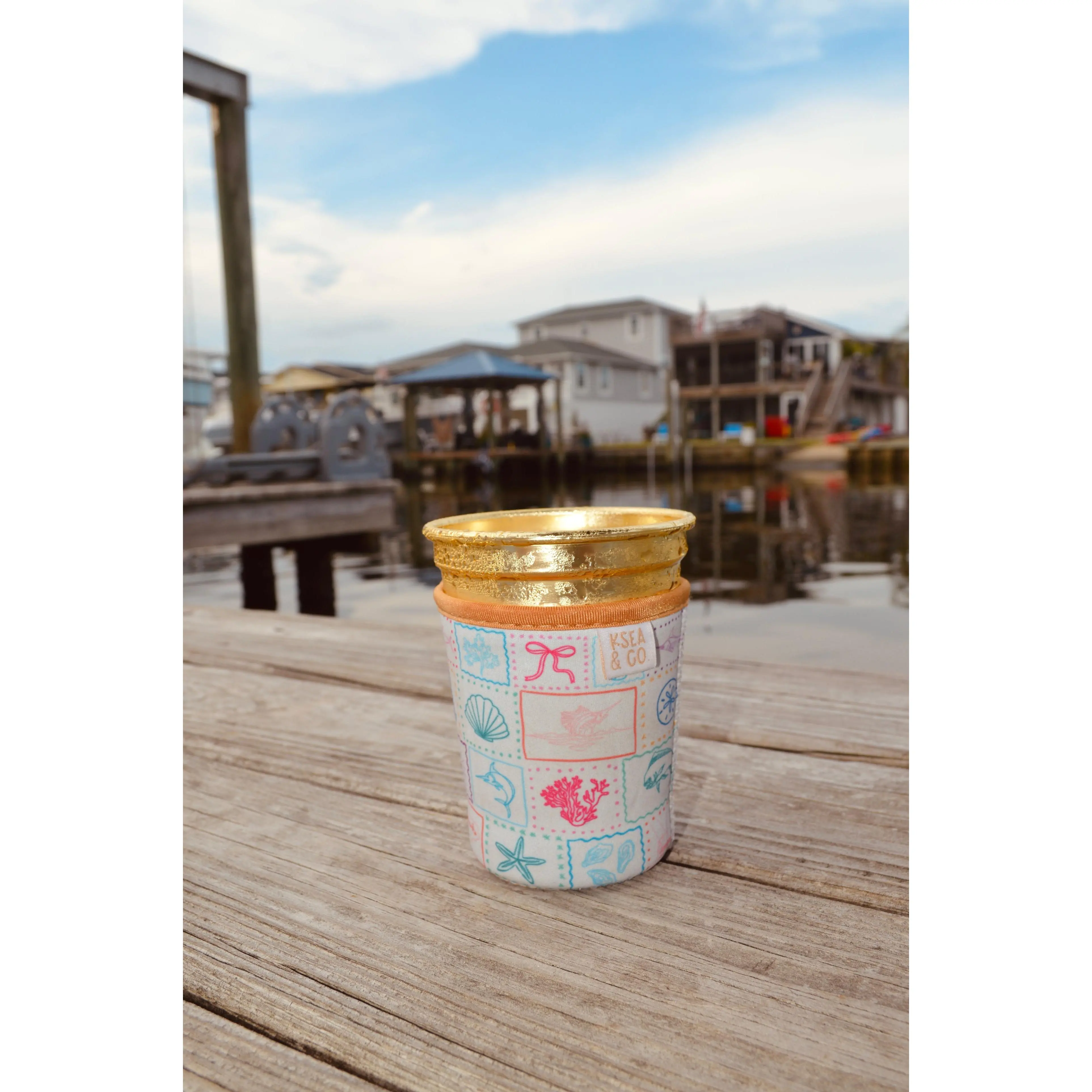Coastal Chic Iced Coffee Drink Sleeve