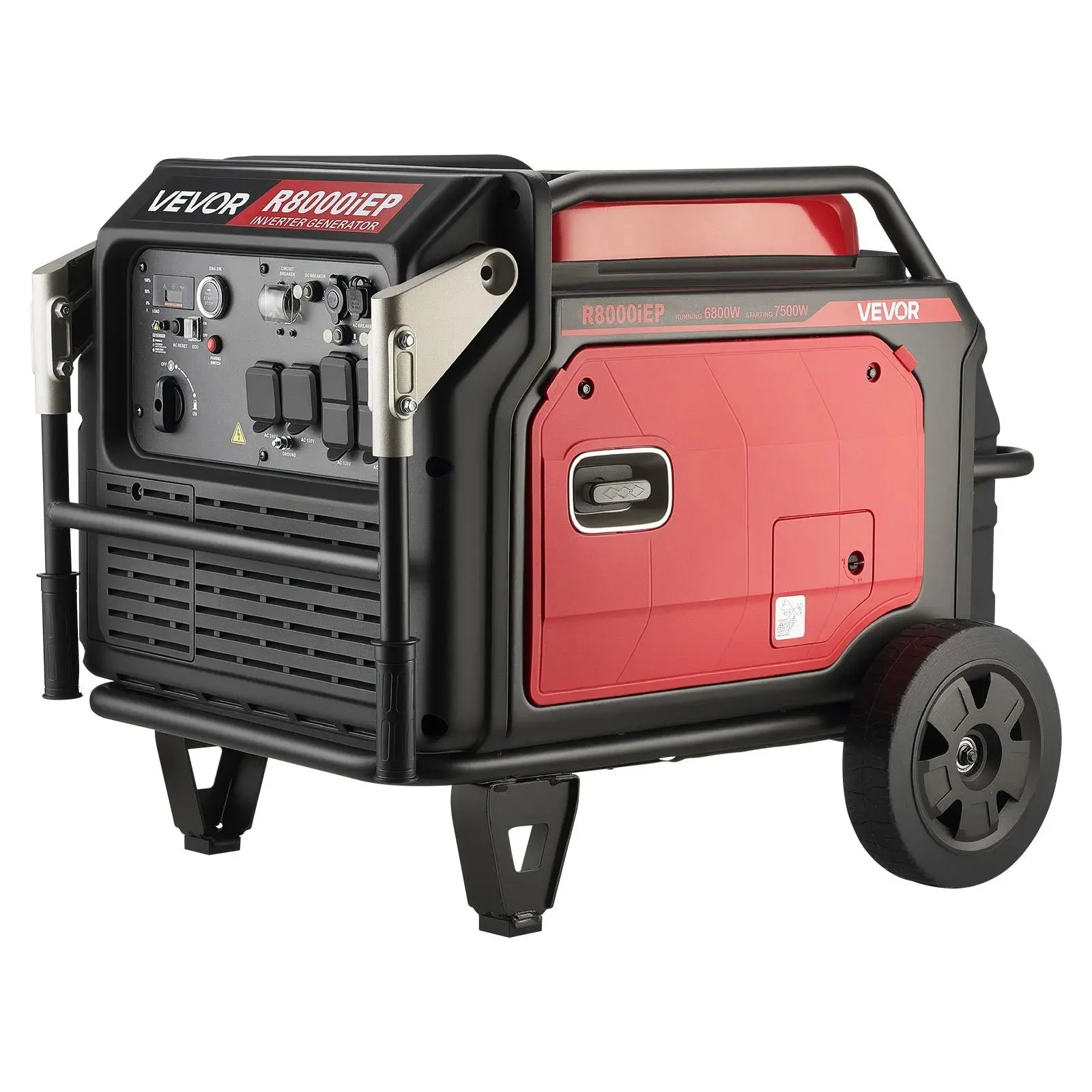 【DealsForYouDays】VEVOR Inverter Generator,10000W Peak Watt 6800W Operating Watt，Quiet Inverter GeneratorRemote Start Inverters Generators for Home OutdoorGas PoweredStable PowerCO SensorRV Ready 1A & 2.1A OutletsLong Run Time