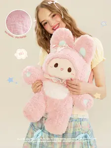 Gulibags Pink Bunny Doll Design Large Size Versatile Use for Everyday Essentials，Trendy Women's Backpack as gift