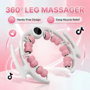 Leg Massager Roller for Muscle Relief, 360° Deep Tissue Fascia Massage Tool for Legs & Calves, Portable Manual Muscle Relaxer for Fitness & Recovery