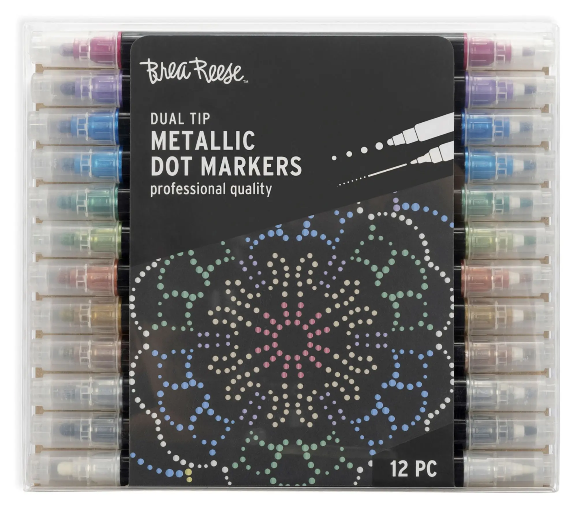 Brea Reese Dual Tip Markers 12pc - Dot Metallic Brea Reese Dual Tip Markers 12pc - Dot Metallic