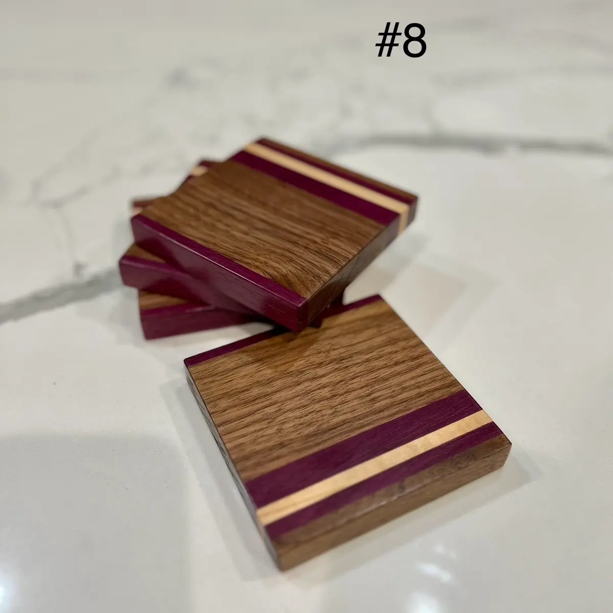 Custom Hardwood Coasters for Kitchen Tableware