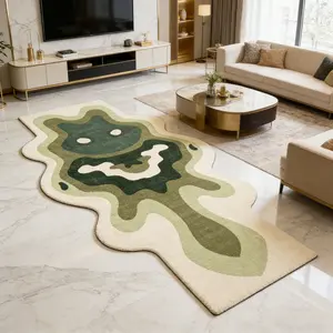 1 pcs Korean-Style "Ins-Vibe" Irregular Long Runner Rug A Modern, Premium-Quality Carpet. Washable Hand or Machine, Non-Slip, Soft, and Comfortable. Ideal for Living Rooms, Sofa Areas, Bedrooms, and Lounges An Essential Home Accessory.