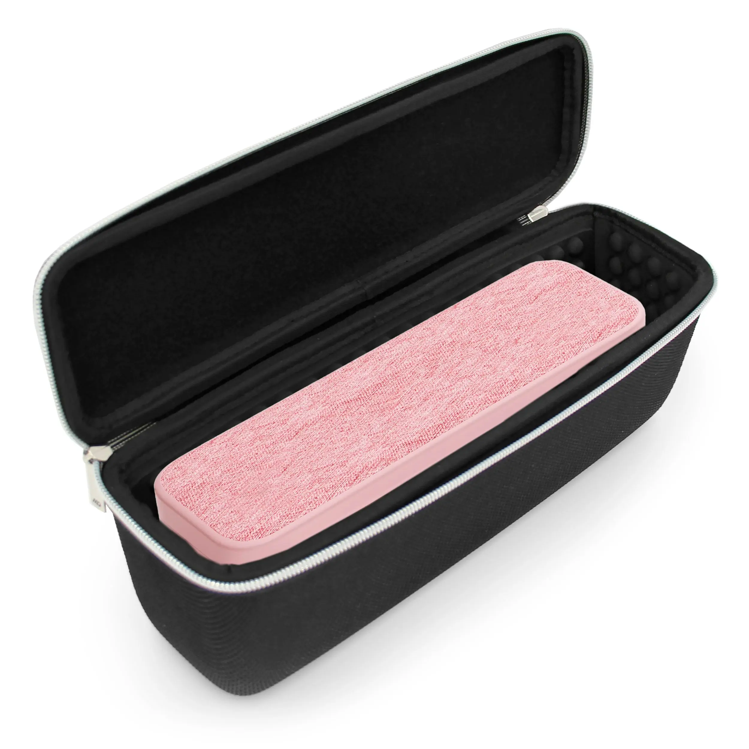 CASEMATIX Carrying Case Compatible with JADENS A4 Printer PD-A4 Bluetooth Thermal Portable Printer - Includes Travel Case Only - Rugged Exterior & Padded Interior - Black & Silver Zipper Finish