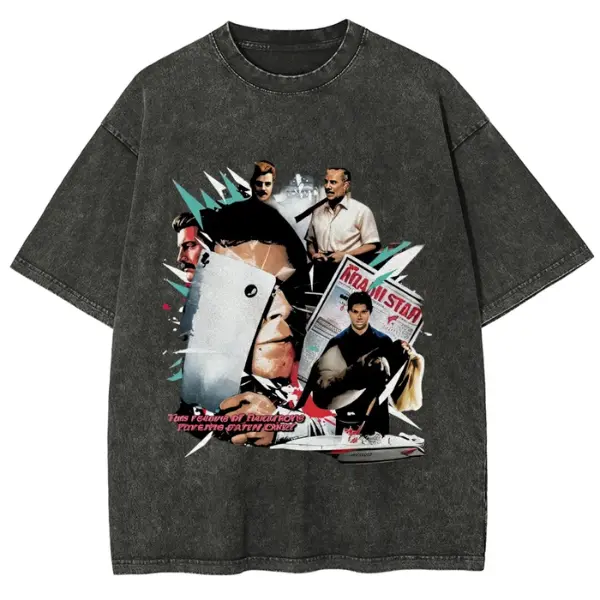 Collage Character Montage T-Shirt, Vintage Graphic Tee, Gifts Shirt, Unisex Top Crewneck Menswear Womenswear