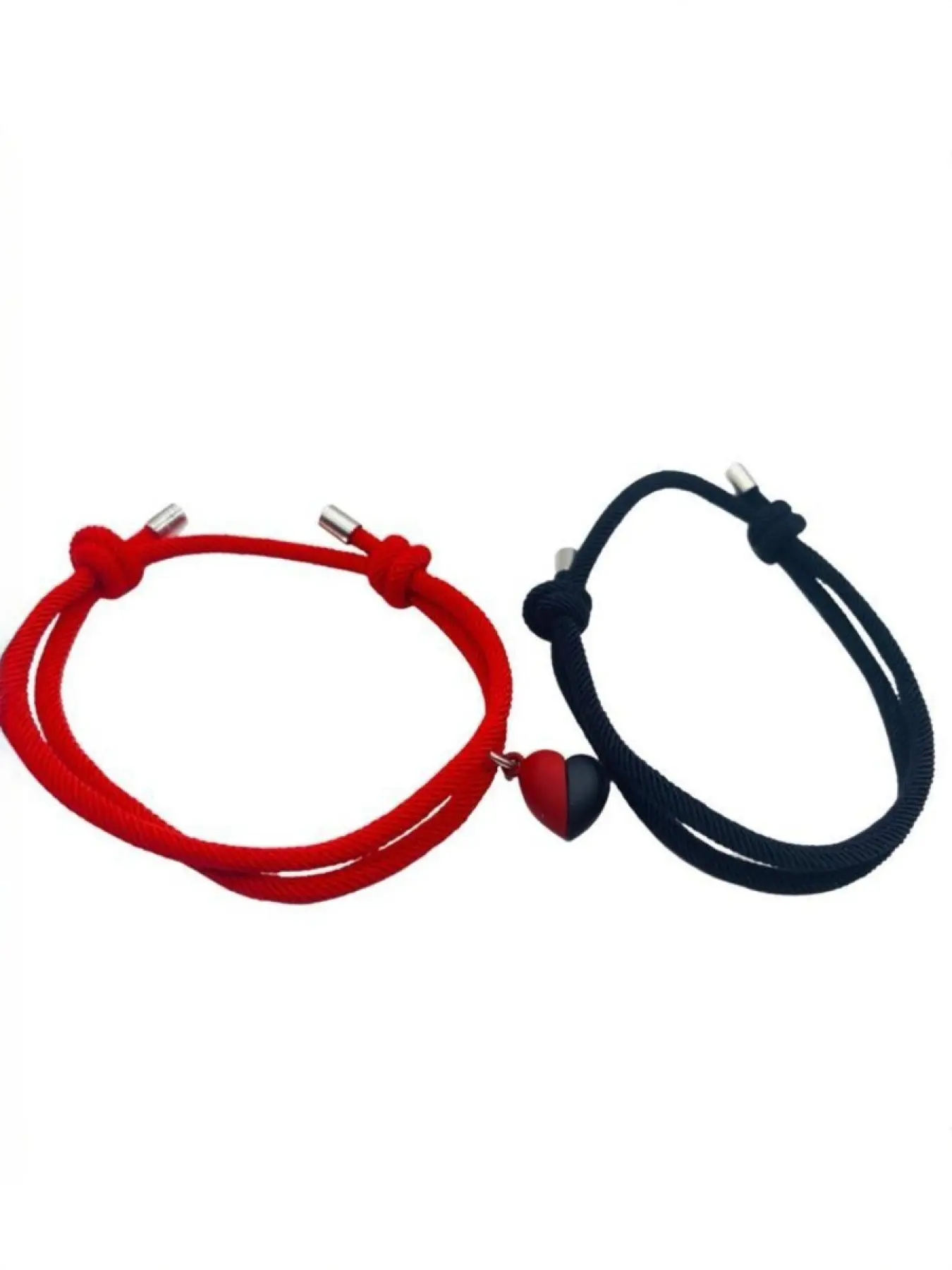 Matching Couple and Friendship Bracelet Set - Unisex HeartDesign, Casual Style, Romantic & supportive Gift for Girl&boy friends, Heart Charm Bracelet, Matching Heart Bracelets